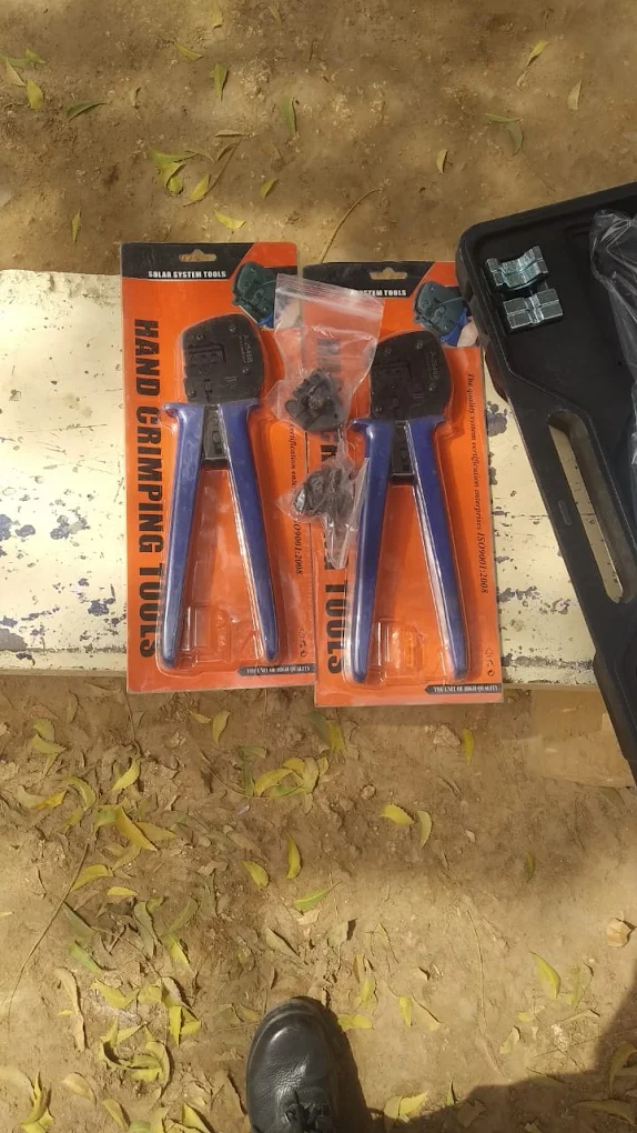 Solar connector hand-crimping tools