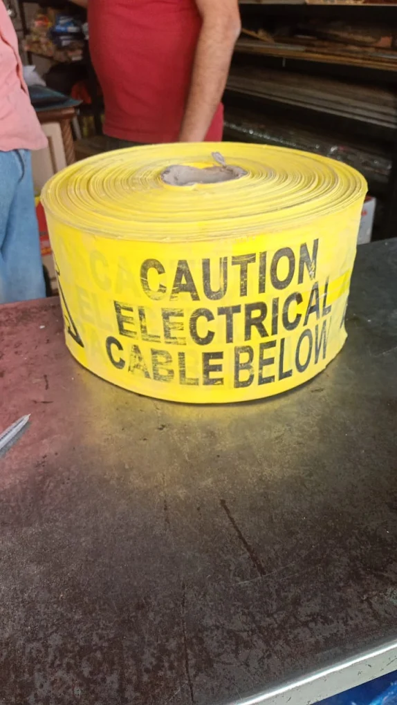 Electrical cable warning tape roll