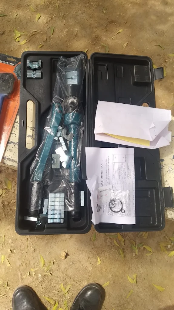 Hydraulic cable-crimping tool kit